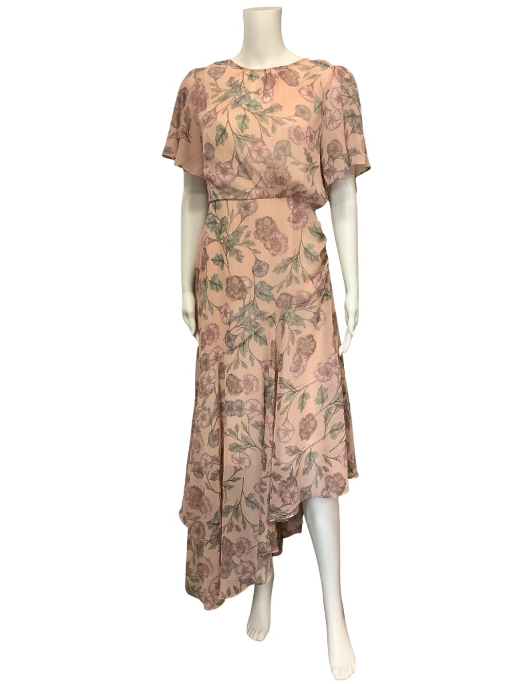 Astr Floral Print Long Dress Size: M